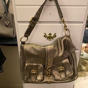 Coach Legacy Brooklyn Xlg Metallic Pewter.  Very clean!